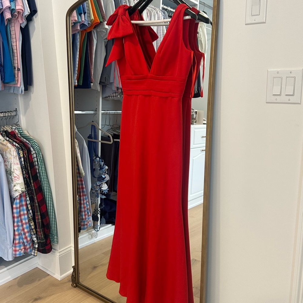 Mac Duggal One Shoulder Red Dress